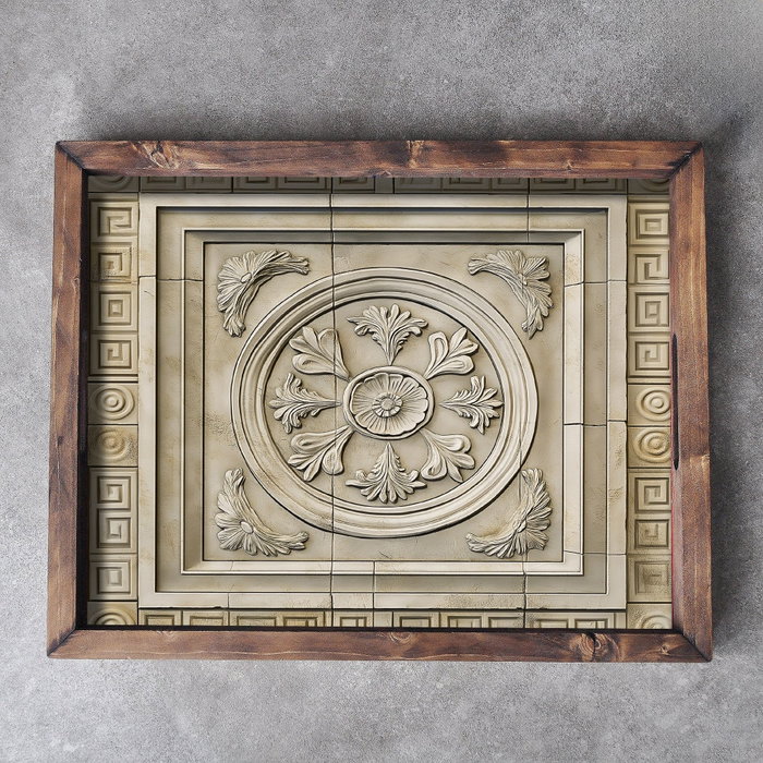 Aberto Design REF024 Bandeja de Madera Maciza 48 x 38 x 4 cm